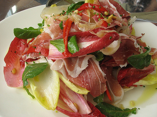 A mouth watering salad with San Daniele prosciutto  