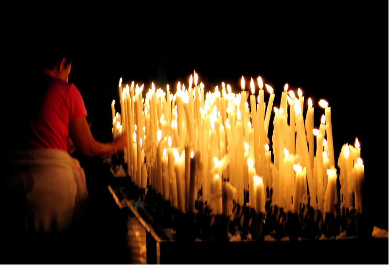 Italy Praying candles