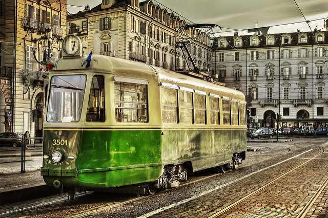 A tram in Turin