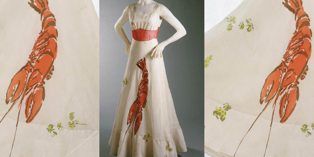 Elsa Schiaparelli lobster design dress