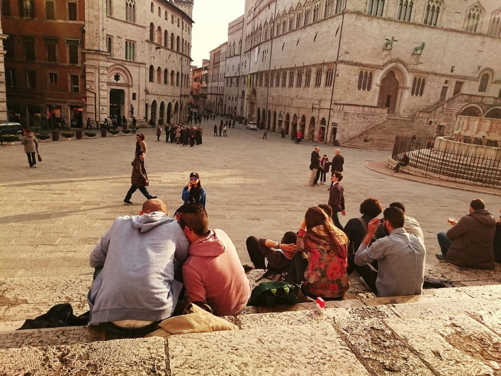 Piazza IV novembre in Perugia