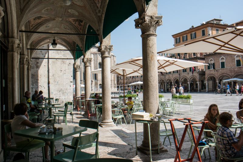 Caffè Meletti, an historic café in Ascoli Piceno