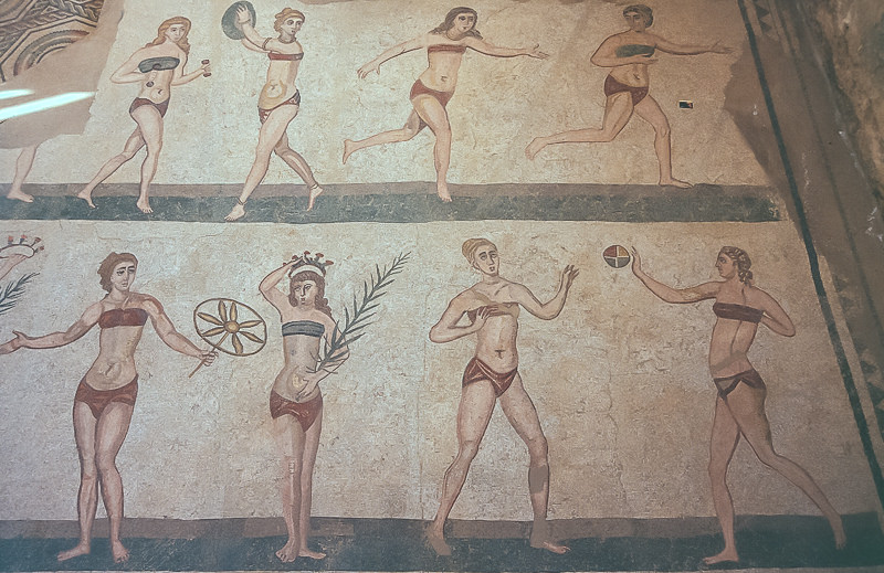 The Chamber of the Ten Maidens, Villa Romana del Casale, Piazza Armerina
