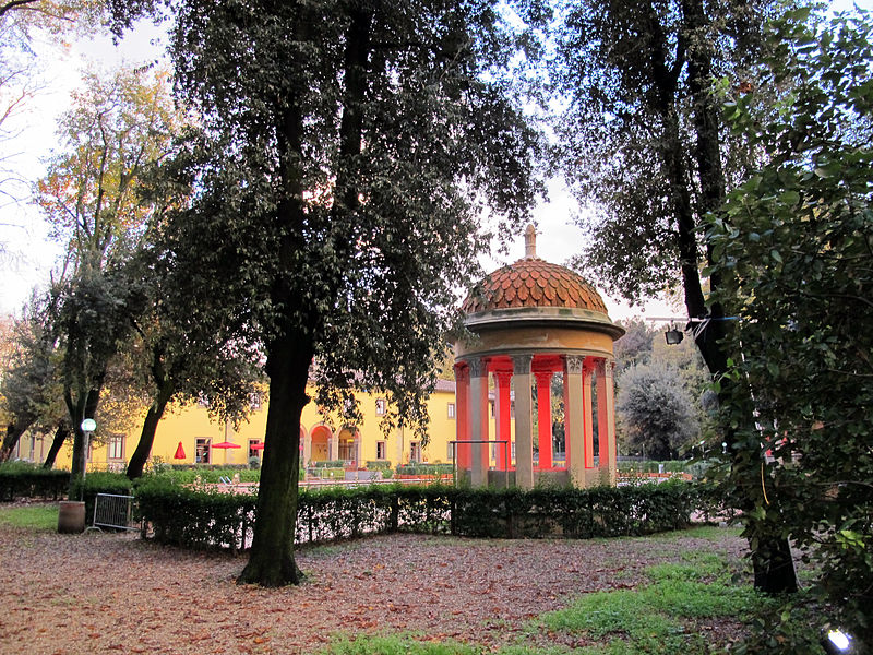 One of the 'Pavoniere' (Peacock houses) in the Parco delle Cascine 