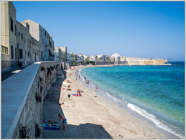 Beach in Trapani.