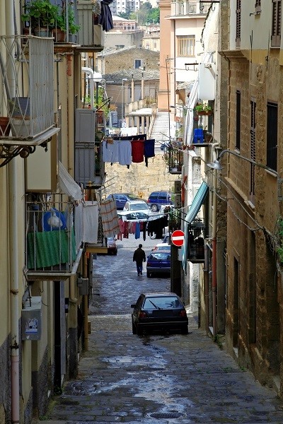 Street in Caltanissetta, Sicily