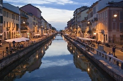 The Navigli at dusk