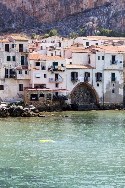 Italy viewed from the sea: Cefalù in Palermo, Sicily