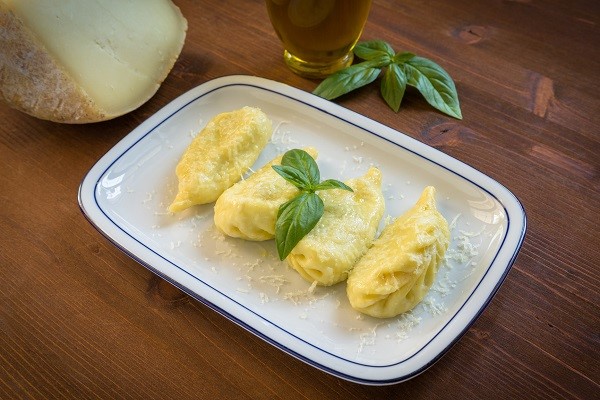 Culurgiones, stuffed ravioli typical of Sardinia 