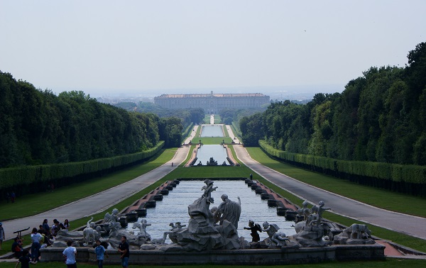 Reggia di Caserta's huge garden. The Royal Palace is a Unesco World Heritage Site