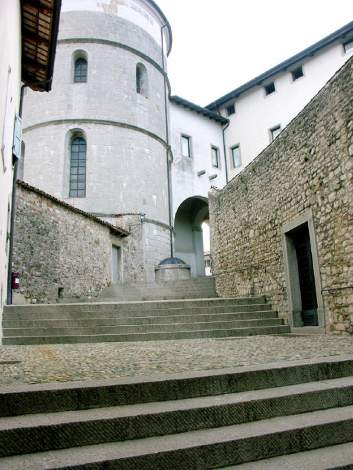 Old stairway in Cividale Italy