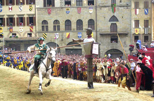 Knight Jousting Italy Crowd Italian armor