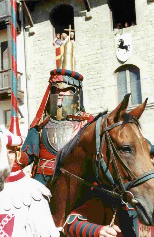 Knight Jousting Italy Crowd Italian armor