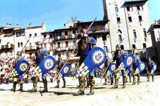 Knight Jousting Italy Crowd Italian armor