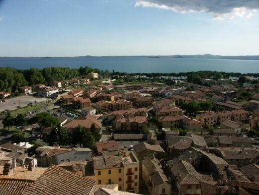 The Lake of Bolsena from afar