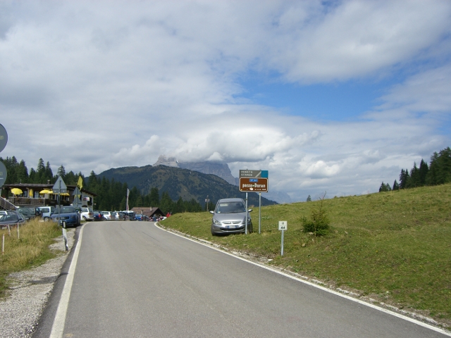 Passo Duran Dolomites on a motorbike