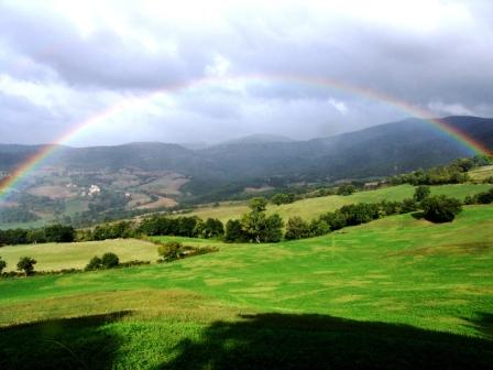 Rainbows over the Mignano countryside