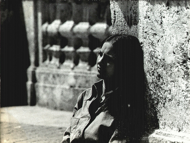 a girl enjoying the sun in Rome