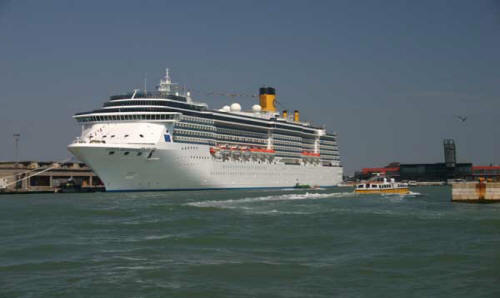 Cruise liner in Venice