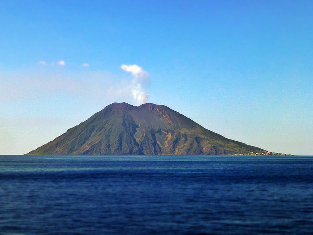 A  beautiful image of the island of Stromboli. 