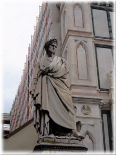 Dante Statue outside Santa Croce - Firenze