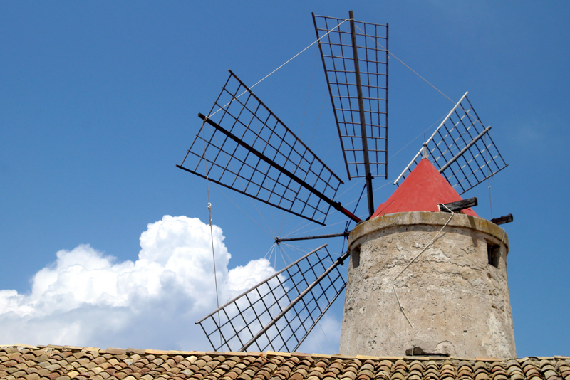 trapani A windmill at the "saline di Trapani"