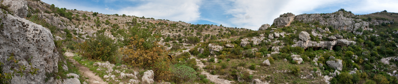 The Pantalica Necropolis in Syracuse- Panorama