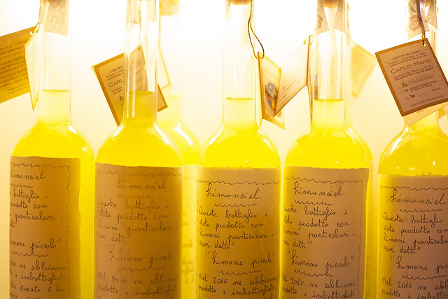 traditionally made limoncello 