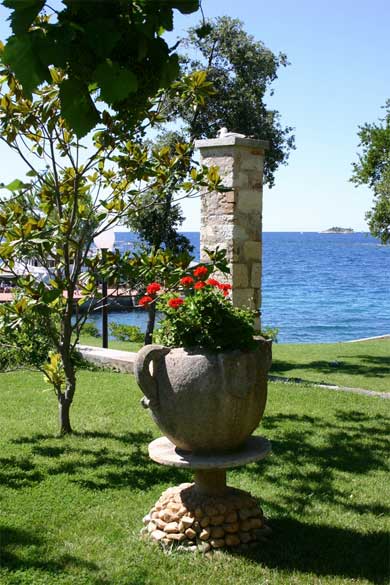 roman garden near the sea
