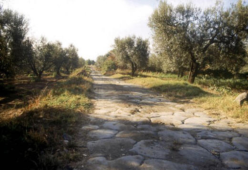 A small part of the Via Francigena route used by the pilgrims