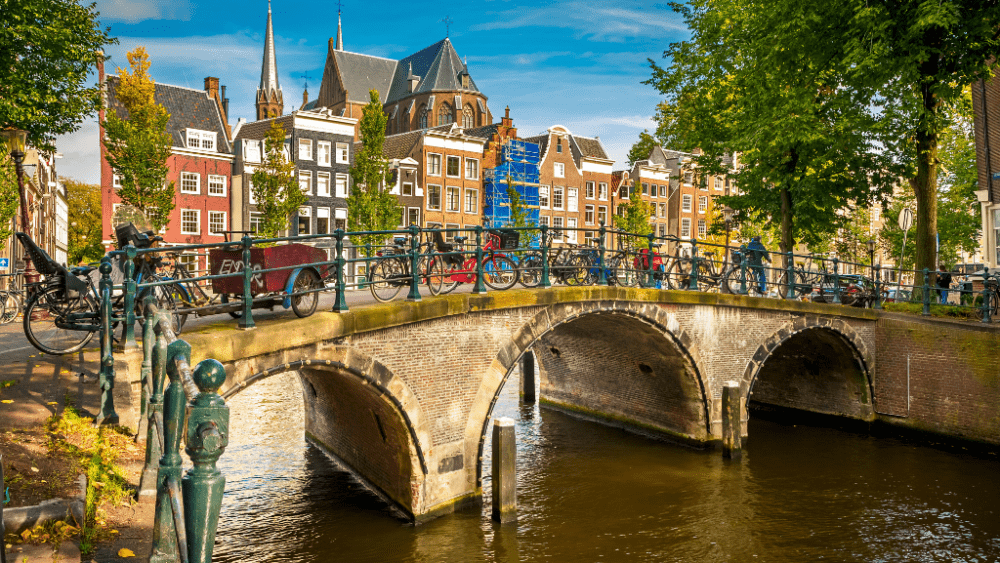 Amsterdam canals bridge 