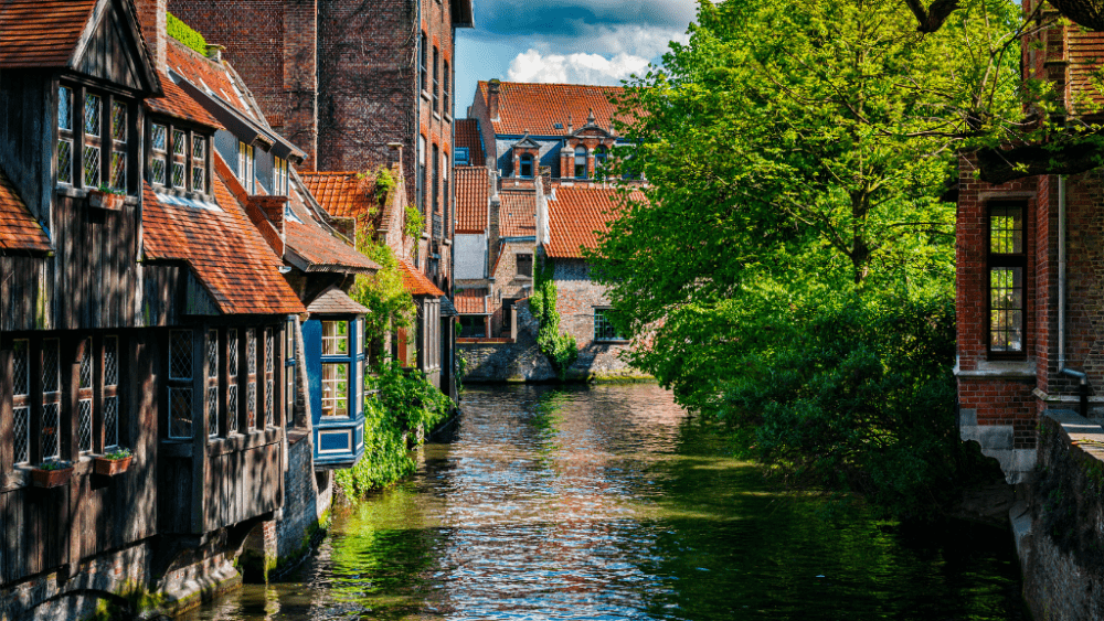 Bruges city canal 