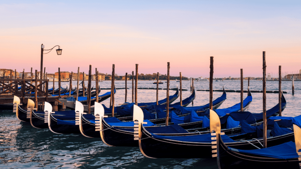 saint mark venice gondolas sea