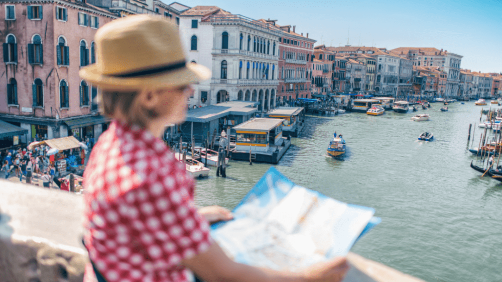 tourist grand canal bridge