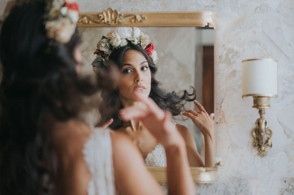 Bride  getting ready