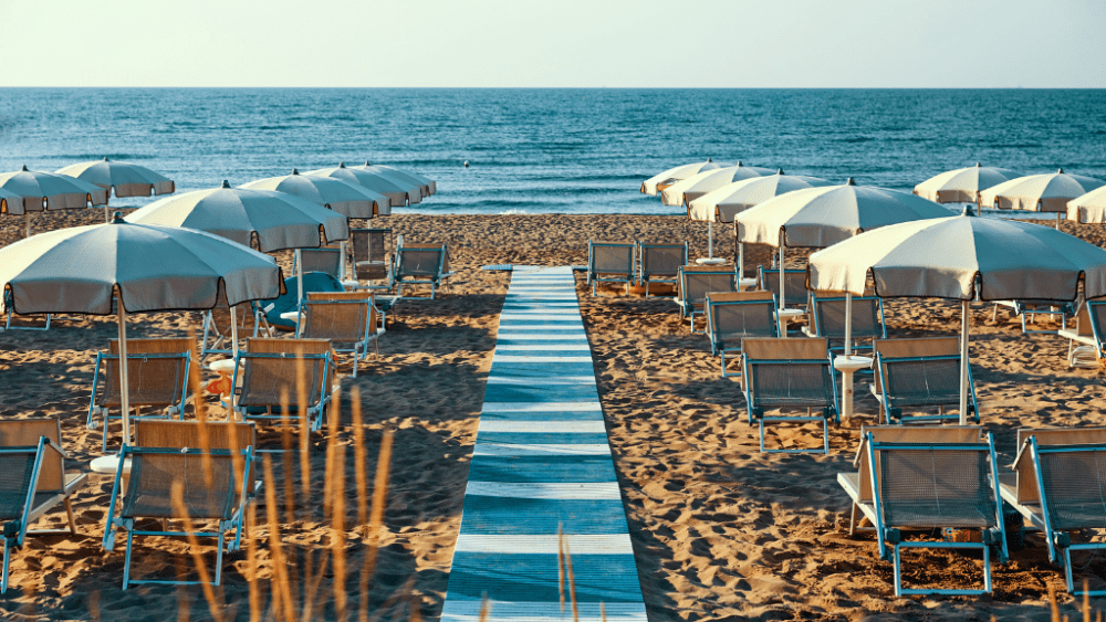 Jesolo lido beach Veneto Italy region summer