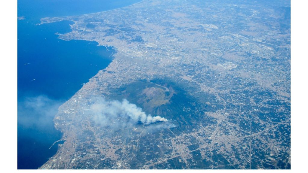 Vesuvius National Park from plane